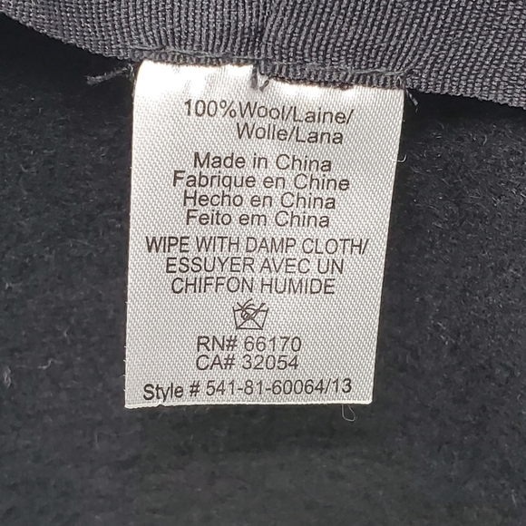 ECOTE URBAN OUTFITTERS 100% WOOL BLACK FLOPPY HAT BRASS STUDDED BAND WOMEN OS - Picture 11 of 12